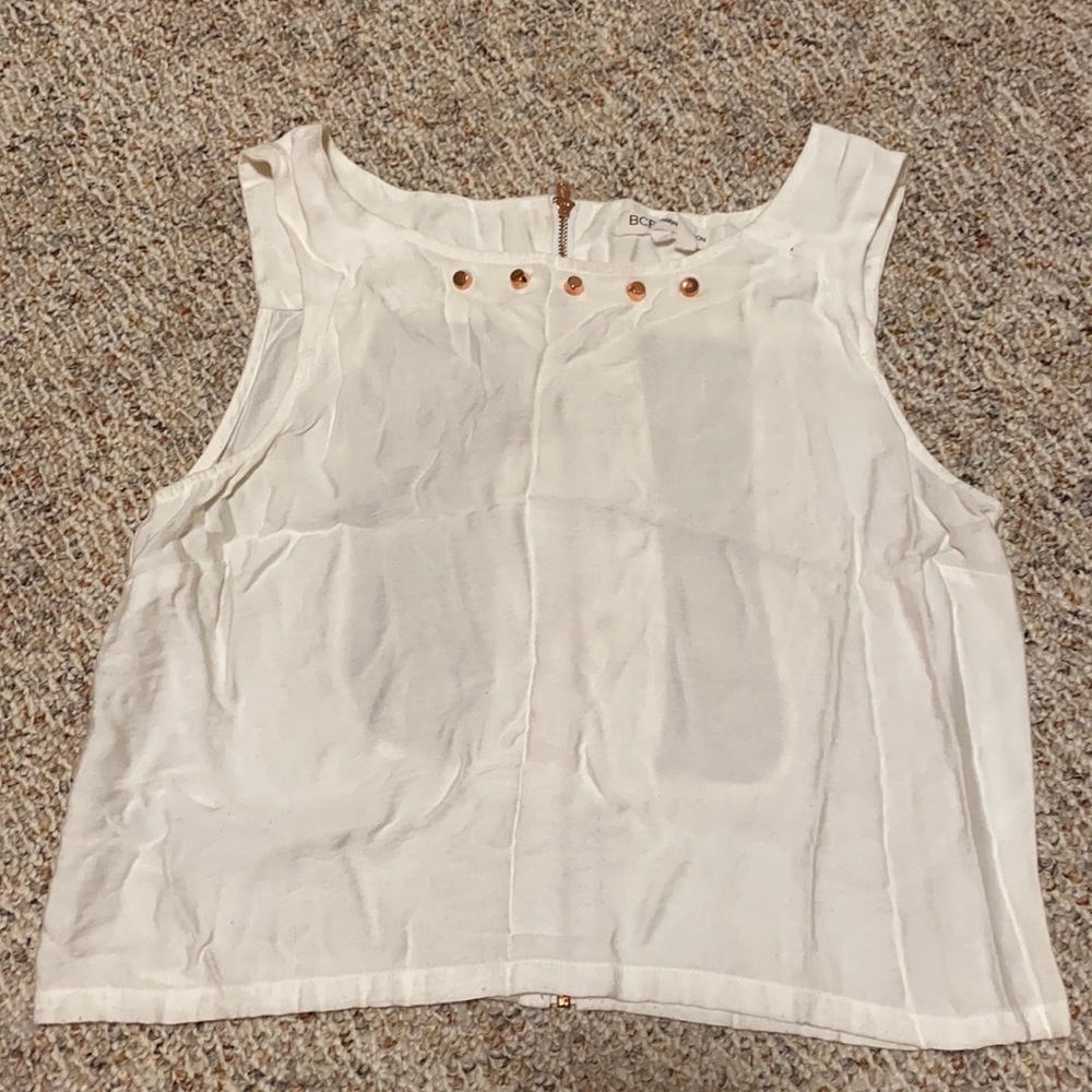 BCBG crop top with open back detail